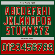 Custom Green Red-Cream Bomber Varsity Letterman Two Tone Zipper Jacket