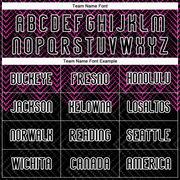 Custom Black Deep Pink-White Geometric Shape Sublimation Volleyball Uniform Jersey