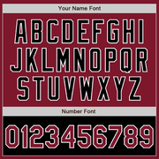 Custom Crimson Black-White Bomber Varsity Letterman Two Tone Zipper Jacket