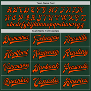 Custom Green Black-Orange Bomber Full-Snap Varsity Letterman Two Tone Jacket