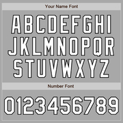 Custom Gray White-Black Bomber Full-Snap Varsity Letterman Jacket