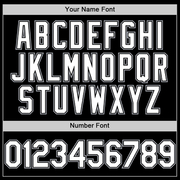 Custom Black White-Gray Bomber Full-Snap Varsity Letterman Two Tone Hoodie Jacket