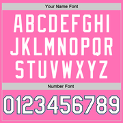 Custom Pink White-Light Blue Authentic Throwback Rib-Knit Baseball Jersey Shirt