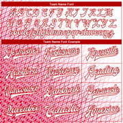 Custom Red White 3D Pattern Design Bomber Full-Snap Varsity Letterman Jacket