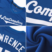 Custom Royal White-Red Authentic Throwback Rib-Knit Baseball Jersey Shirt