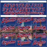 Custom Royal Red-White Dallas Texas City Edition 3D Bomber Full-Snap Varsity Letterman Jacket