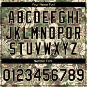 Custom Camo Black-Cream Hawaii Palm Leaves 3D Bomber Full-Snap Varsity Letterman Salute To Service Jacket