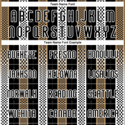 Custom Black Old Gold-White Geometric Shape Sublimation Volleyball Uniform Jersey