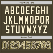 Custom Olive Camo-Cream Authentic Throwback Rib-Knit Salute To Service Baseball Jersey Shirt