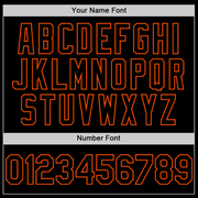 Custom Black Orange Bomber Full-Snap Varsity Letterman Two Tone Lapel Collar Byron Jacket