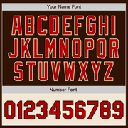 Custom Brown Red-Cream Bomber Varsity Letterman Two Tone Zipper Jacket