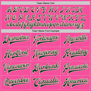 Custom Pink Green-Cream Bomber Full-Snap Varsity Letterman Jacket