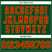 Custom Green Red-Gold Christmas 3D Bomber Full-Snap Varsity Letterman Jacket