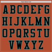 Custom Texas Orange Teal-Black Bomber Varsity Letterman Two Tone Zipper Jacket