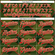 Custom Green Red-Cream Check Board 3D Pattern Design Bomber Full-Snap Varsity Letterman Jacket