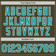 Custom Olive Teal-White Bomber Varsity Letterman Salute To Service Zipper Jacket