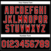 Custom Black Red-Royal Christmas 3D Bomber Full-Snap Varsity Letterman Jacket