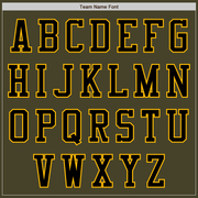 Custom Olive Black-Gold Bomber Varsity Letterman Salute To Service Zipper Jacket