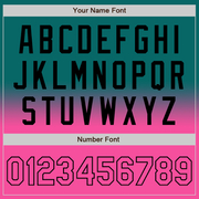 Custom Teal Pink-Black Bomber Full-Snap Varsity Letterman Fade Fashion Jacket