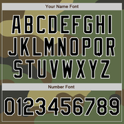 Custom Camo Black-White Bomber Varsity Letterman Salute To Service Zipper Jacket