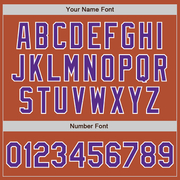 Custom Texas Orange Purple-White Bomber Varsity Letterman Zipper Jacket