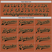 Custom Texas Orange Black-Old Gold Bomber Full-Snap Varsity Letterman Jacket