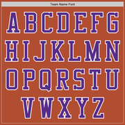 Custom Texas Orange Purple-White Bomber Varsity Letterman Zipper Jacket