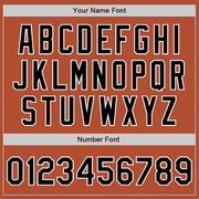 Custom Texas Orange Black-White Bomber Varsity Letterman Zipper Jacket