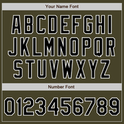 Custom Olive Black-White Bomber Varsity Letterman Salute To Service Zipper Jacket