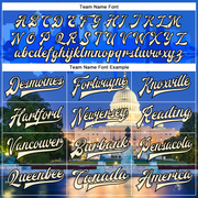 Custom Royal Cream-Black Capitol Washington City Edition 3D Bomber Full-Snap Varsity Letterman Jacket