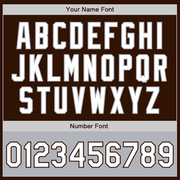 Custom Brown White-Gray Bomber Varsity Letterman Two Tone Zipper Jacket