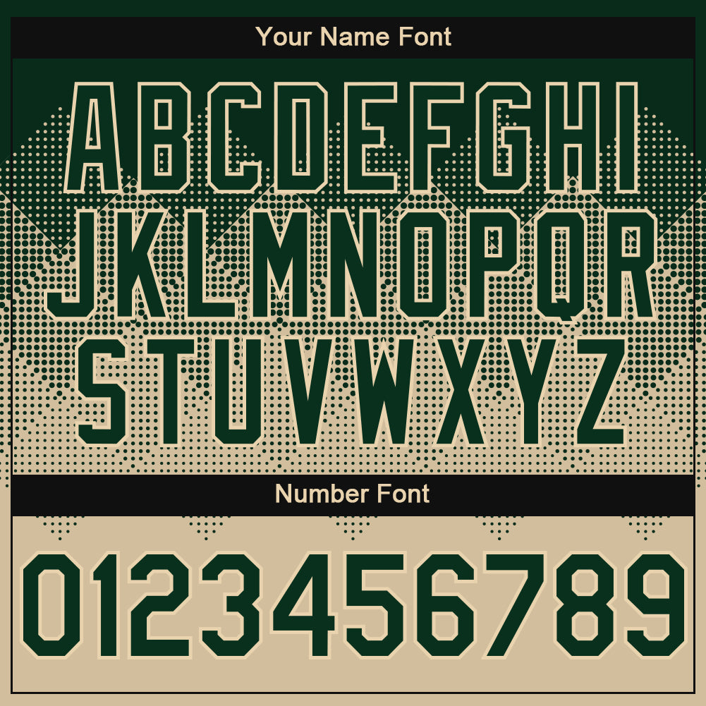 Custom Green Cream Gradient Square Shape 3D Pattern Design Bomber Full-Snap Varsity Letterman Hoodie Jacket