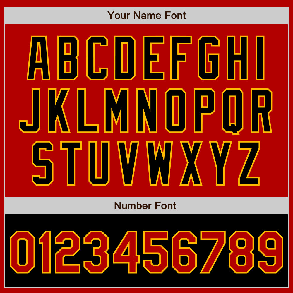 Custom Red Black-Gold Bomber Varsity Letterman Two Tone Zipper Jacket