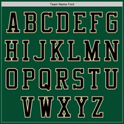 Custom Kelly Green Black-Cream Bomber Varsity Letterman Two Tone Zipper Jacket