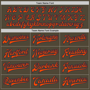 Custom Olive Orange-Navy Bomber Full-Snap Varsity Letterman Salute To Service Jacket