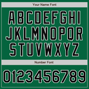 Custom Kelly Green Black-White Bomber Full-Snap Varsity Letterman Two Tone Jacket