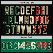 Custom Black Vintage Mexican Flag Kelly Green-Cream Bomber Varsity Letterman Two Tone Zipper Jacket