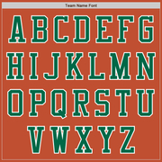 Custom Texas Orange White-Kelly Green Bomber Varsity Letterman Two Tone Zipper Jacket