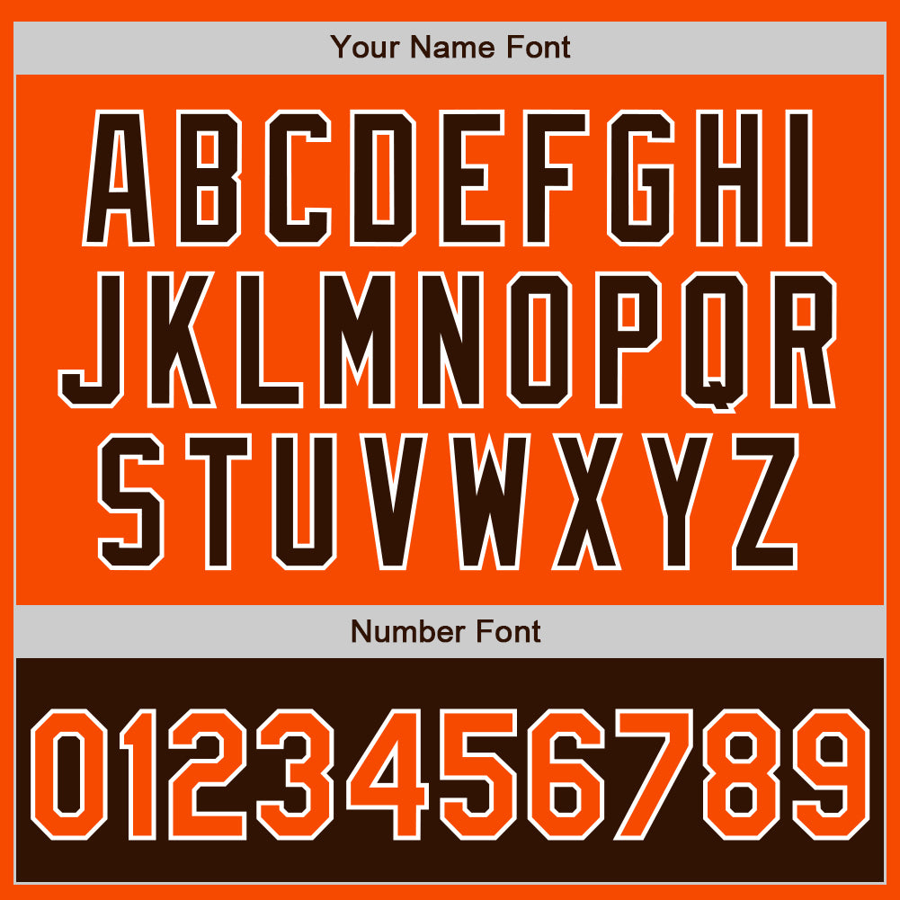 Custom Orange White-Brown Bomber Varsity Letterman Two Tone Zipper Jacket