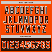 Custom Orange White-Brown Bomber Varsity Letterman Two Tone Zipper Jacket