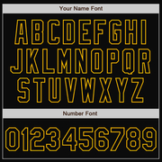 Custom White Black-Gold Bomber Full-Snap Varsity Letterman Split Fashion Jacket