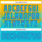 Custom Gold Lakes Blue-Purple Gradient Square Shape 3D Pattern Design Bomber Full-Snap Varsity Letterman Hoodie Jacket