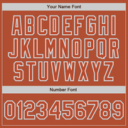 Custom Texas Orange White-Gray Bomber Varsity Letterman Zipper Jacket