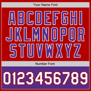 Custom Red Purple-White Bomber Varsity Letterman Two Tone Zipper Jacket