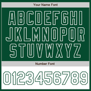 Custom Kelly Green White Bomber Varsity Letterman Two Tone Zipper Jacket