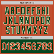 Custom Texas Orange Cream-Green Bomber Varsity Letterman Two Tone Zipper Jacket