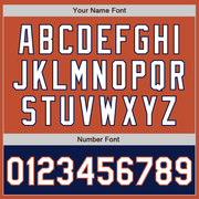 Custom Texas Orange White-Navy Bomber Varsity Letterman Two Tone Zipper Jacket