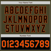 Custom Olive Orange-Black Bomber Varsity Letterman Two Tone Salute To Service Zipper Jacket