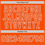 Custom Orange White-Gray Bomber Varsity Letterman Zipper Jacket