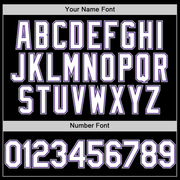 Custom Black Gray-Purple Bomber Full-Snap Varsity Letterman Two Tone Lapel Collar Byron Jacket